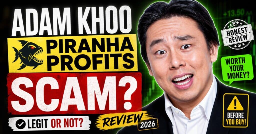 Adam Khoo, founder of Piranha Profits, in a 2026 review examining whether his courses are legit and worth the money.
