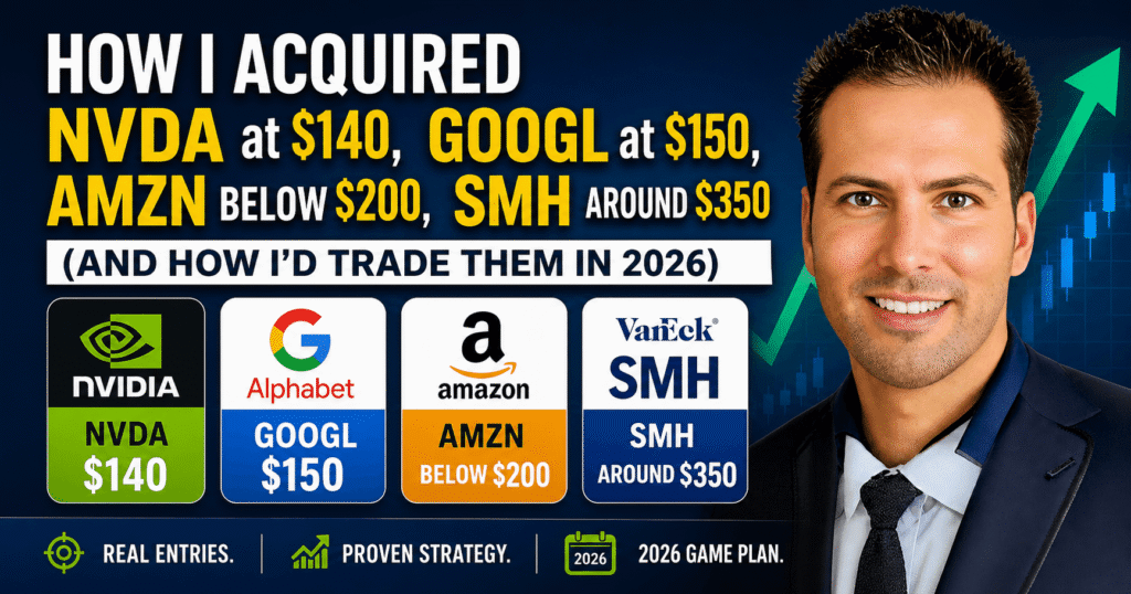 How I acquired NVDA, GOOGL, AMZN, and SMH at a discount using options — verified case study