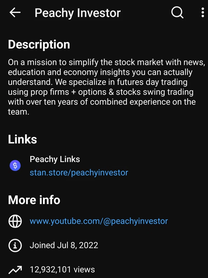 peachy investor youtube channel
