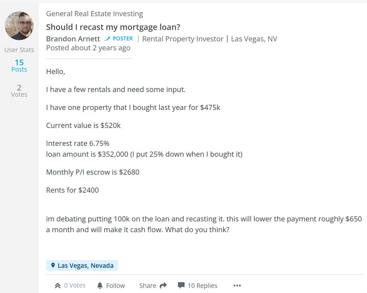 Investing with Brandon June 2024 asking about a rental that loses money